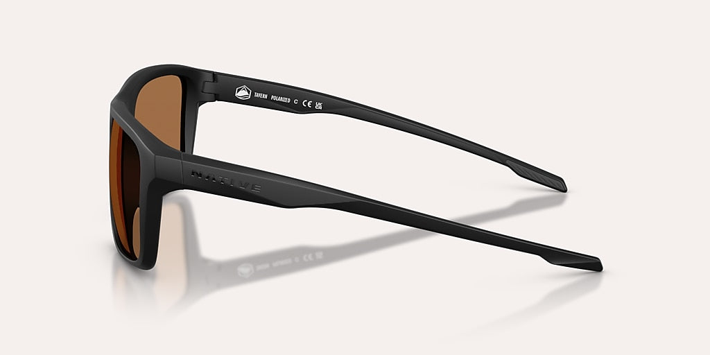 NATIVE TAVERN MATTE BLACK W/BROWN REFLEX POLARIZED