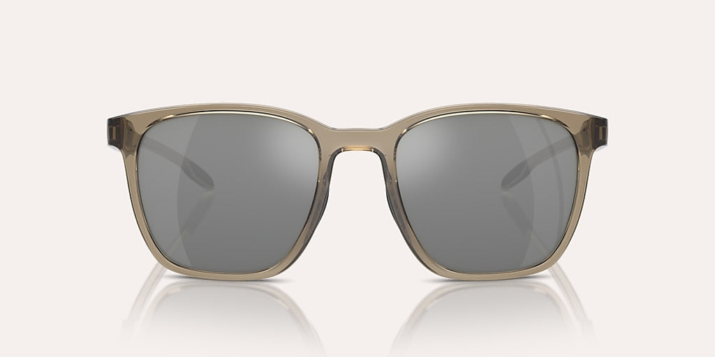NATIVE TARGHEE SQUARE SMOKEY QUARTZ W/SILVER REFLEX POLARIZED