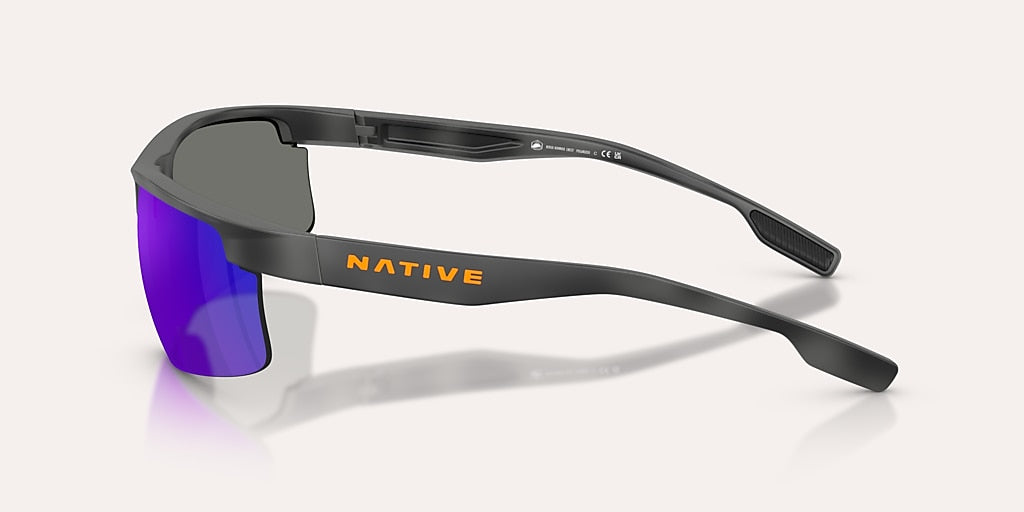 NATIVE RIDGE-RUNNER CREST OBSIDIAN TORTOISE W/BLUE REFLEX POLARIZED
