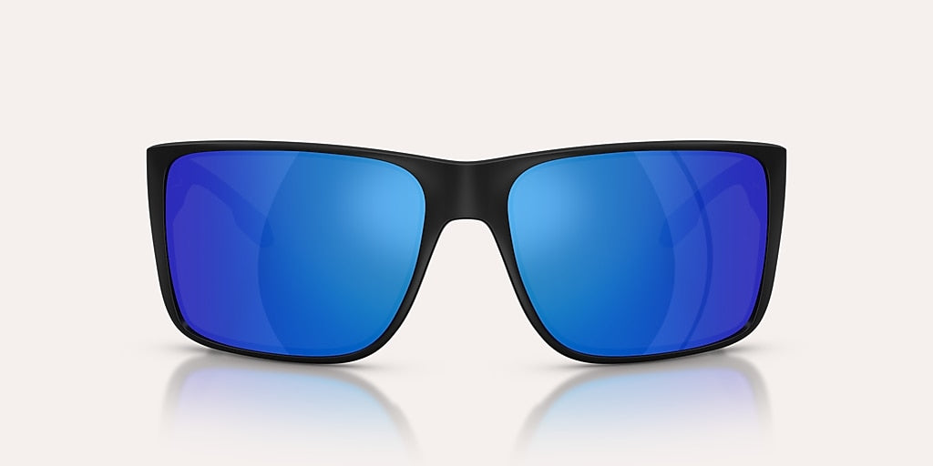 NATIVE BADLANDS XL MATTE BLACK W/BLUE REFLEX POLARIZED