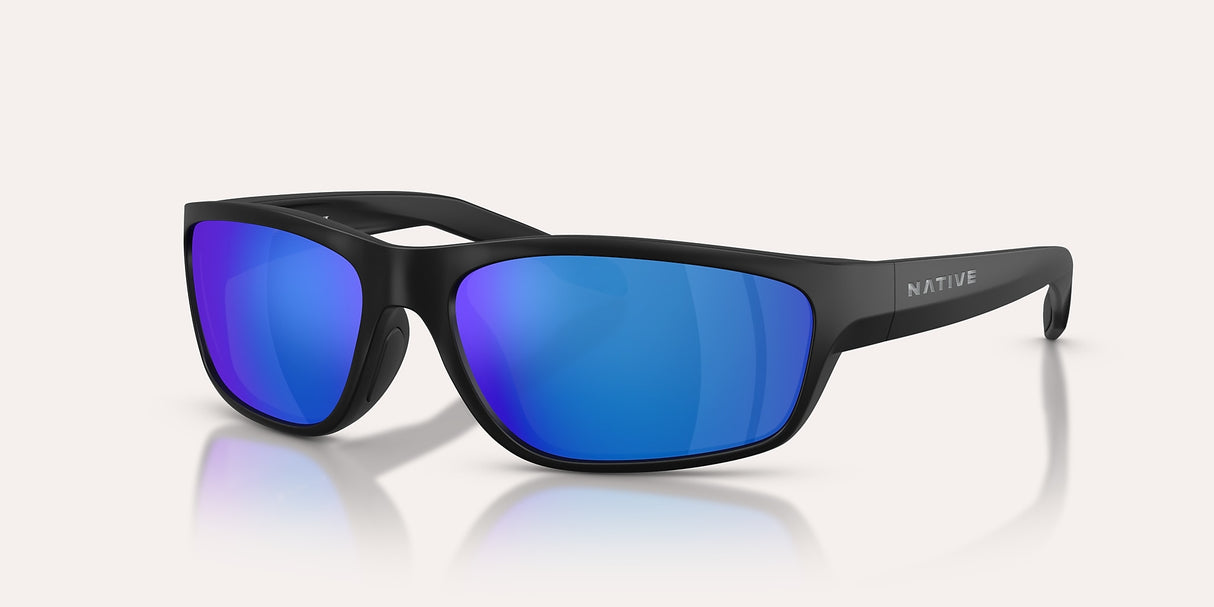 NATIVE CRAGGY MATTE BLACK W/BLUE REFLEX POLARIZED