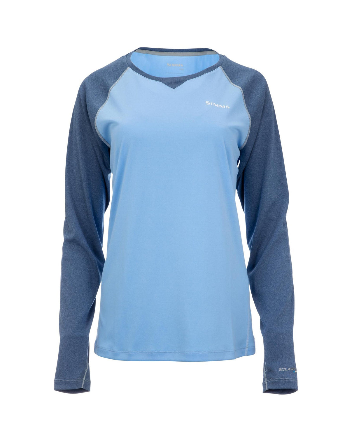 SIMMS WOMENS SOLARFLEX LS CREWNECK  MERIDIAN HEATHER XL