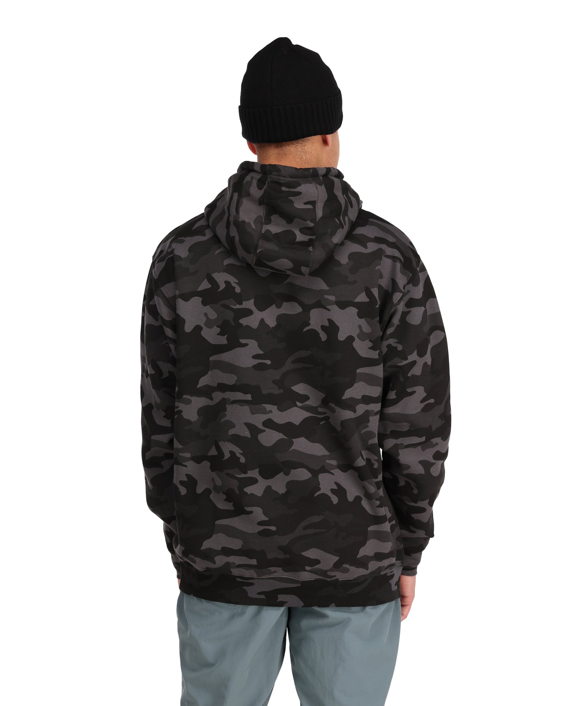 Simms M's Tech Hoody-Artist Series-Bass Woodland Camo Flame