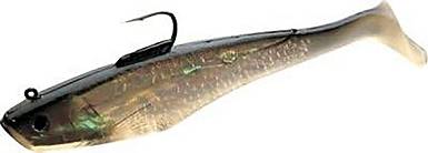 TSUNAMI HOLOGRAPHIC SWIM SHAD 6" BLACK BACK/PURPLE 2 3/8 OZ QTY 3