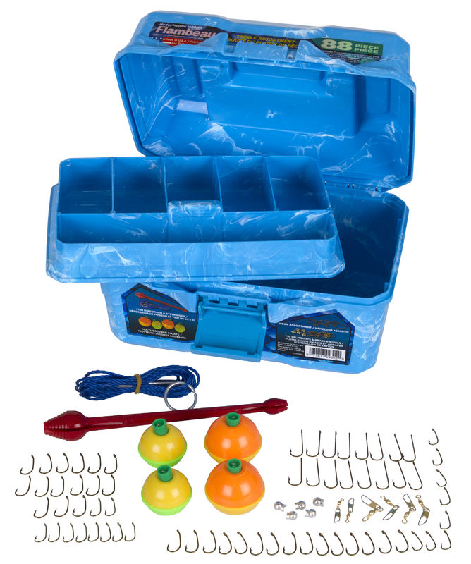 FLAMBEAU BIG MOUTH TACKLE BOX KIT PEARL BLUE SWIRL