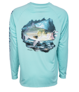 BIMINI BAY MENS HOOK M' PERFORMANCE L/S GRAPHIC TEE