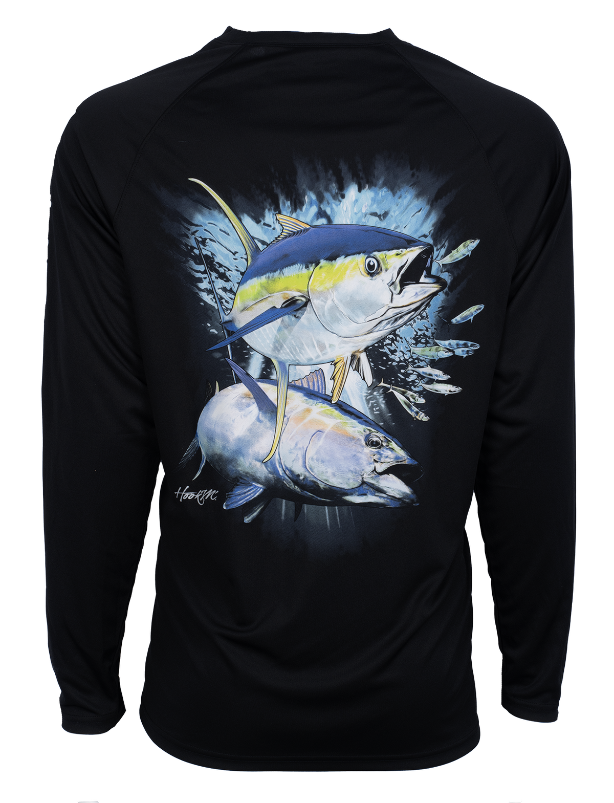 BIMINI BAY MENS HOOK M' PERFORMANCE L/S GRAPHIC TEE