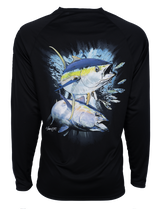 BIMINI BAY MENS HOOK M' PERFORMANCE L/S GRAPHIC TEE