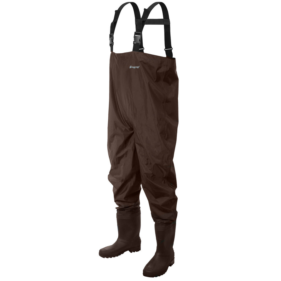 FROGG TOGGS MEN'S RANA PVC LUG CHEST WADER BROWN SIZE 13