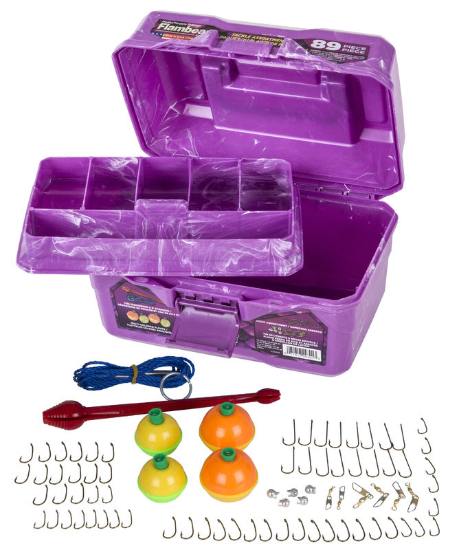 FLAMBEAU BIG MOUTH TACKLE BOX KIT PURPLE SWIRL