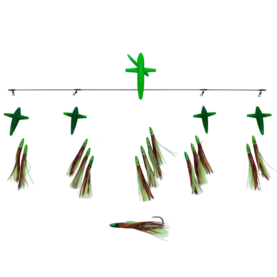 JB 36" SIDE TRACKER W/MINI BULLET HEAD LURES