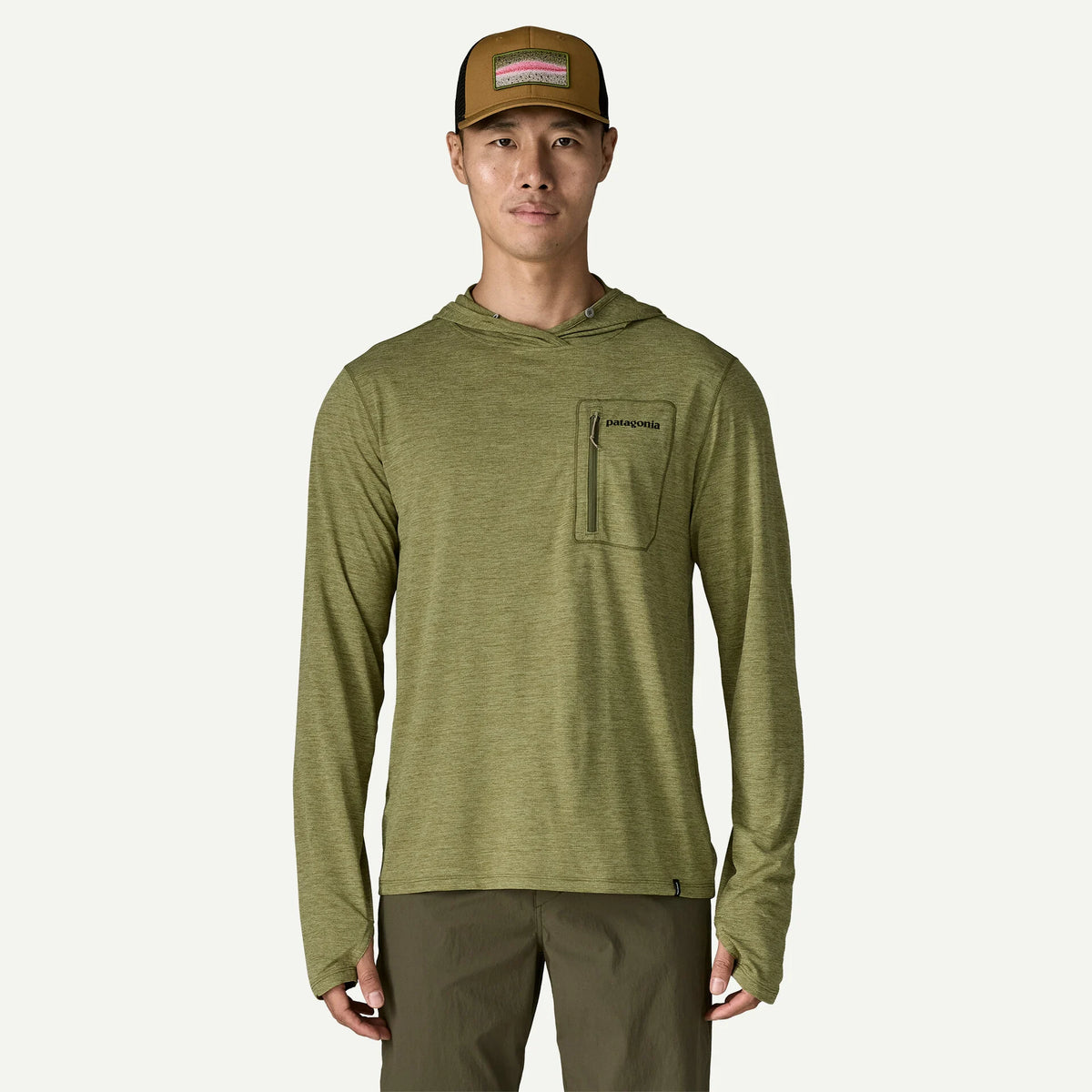 PATAGONIA MEN'S CAP COOL SUN HOODY - FITZ ROY TROUT