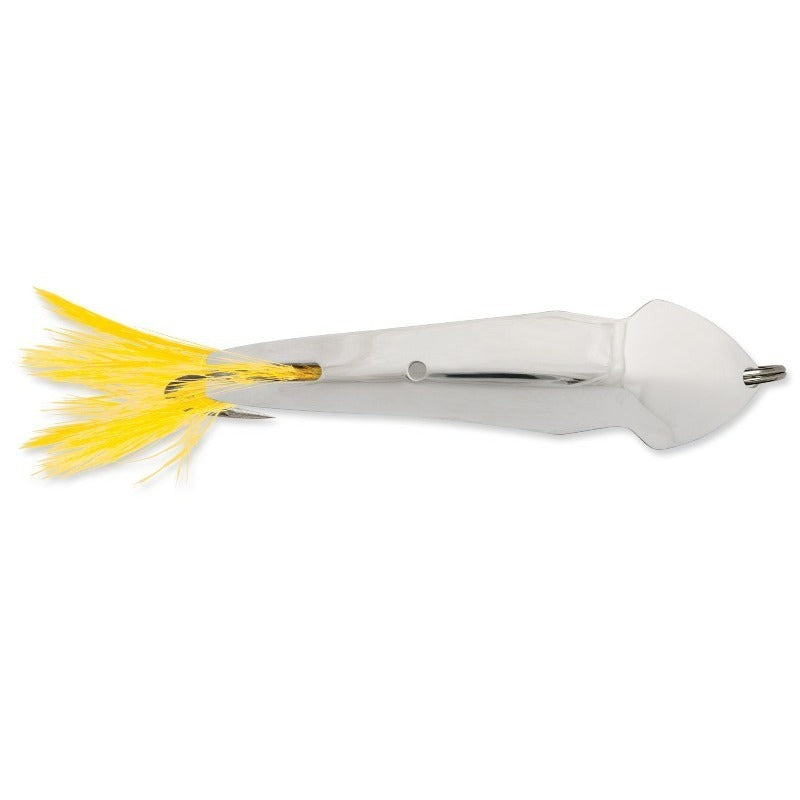 TONY ACCETTA PET SPOON CHROME/YELLOW FEATHER