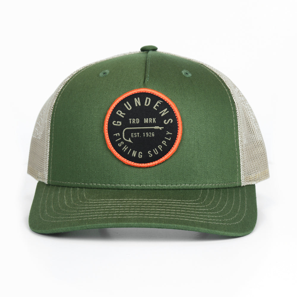 GRUNDENS HOOK TRUCKER FP ARMY OLIVE/TAN