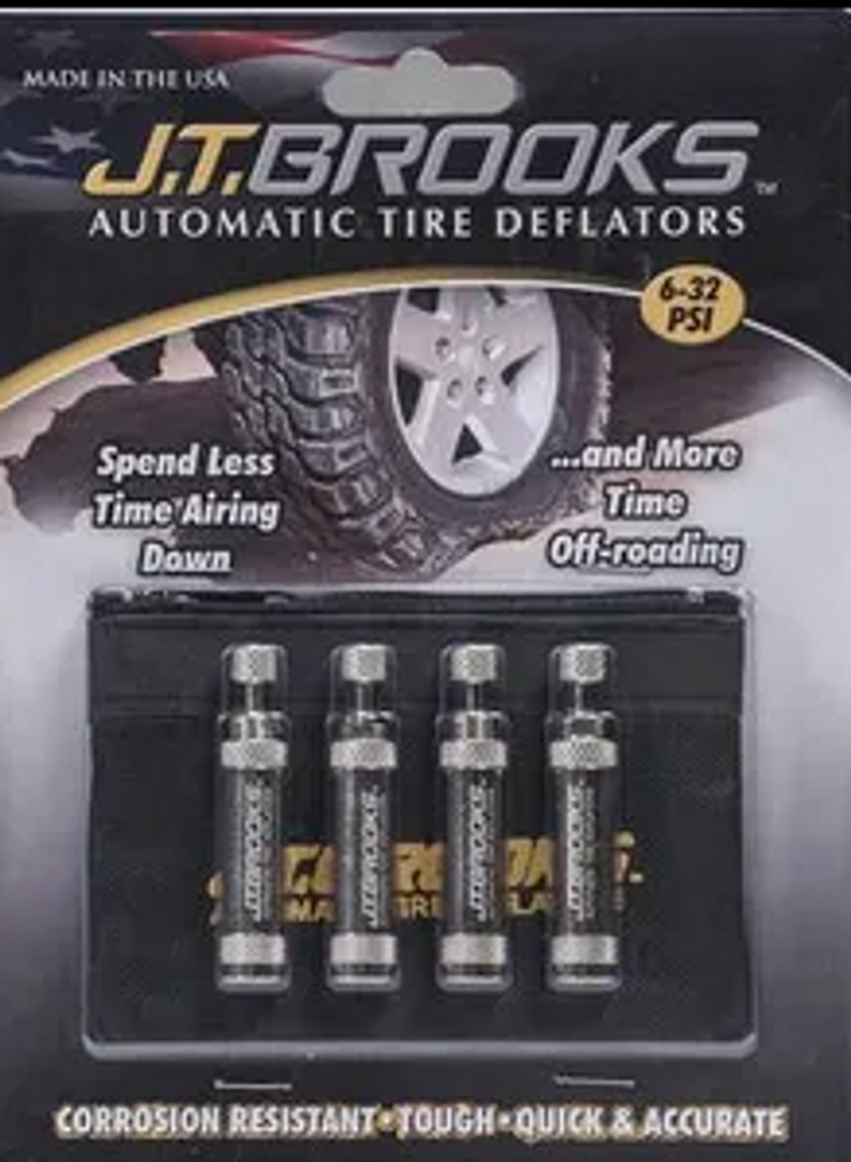 J.T.BROOKS AUTOMATIC TIRE DEFLATORS 4 PACK