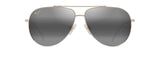 MAUI JIM GREY HAUOLI SHINY LIGHT GOLD W/CRYSTAL