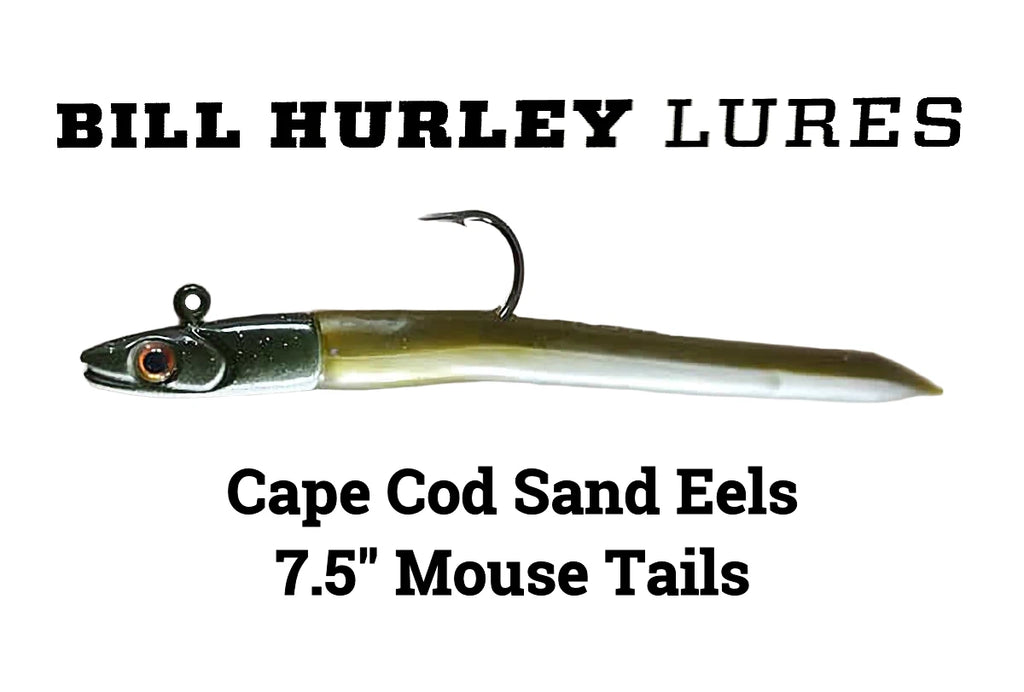 BILL HURLEY CAPE COD SAND EEL 7.5" 1 OZ MOUSE TAIL OLIVE
