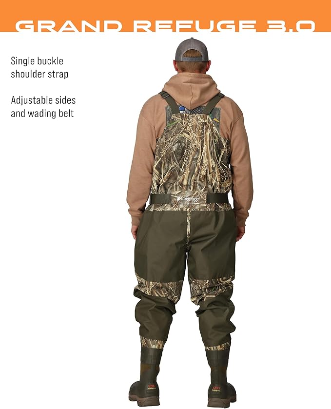 FROGG TOGGS GRAND REFUGE 2.0 BF WADER REALTREE MAX-5 HD SIZE 8