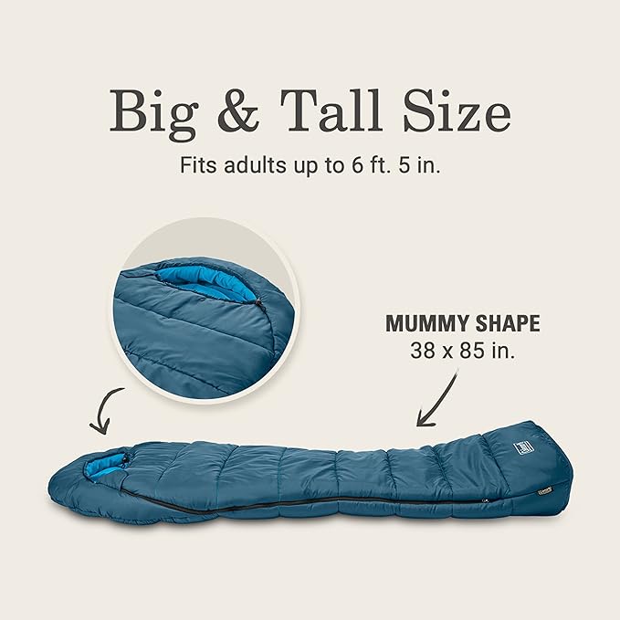 COLEMAN TIDELANDS BIG & TALL MUMMY SLEEPING BAG