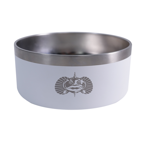TOADFISH NON-TIPPING DOG BOWLS WHITE