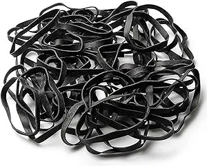 BAND-IT NO. 64 BLACK RUBBER BANDS 1 LB BULK BAG