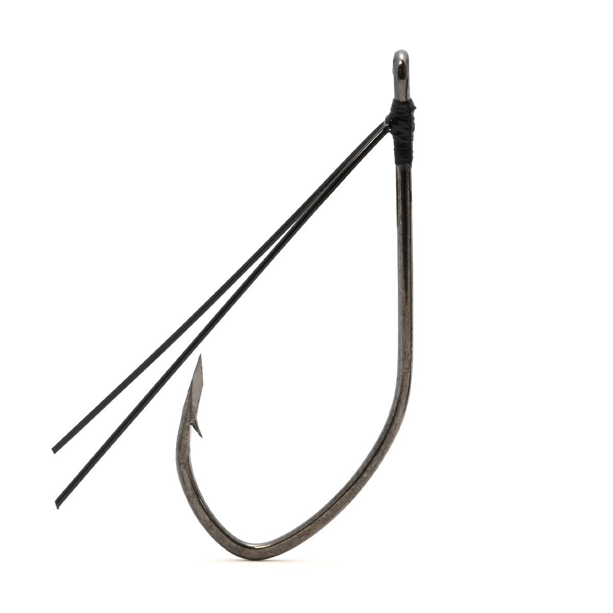 TROKAR PRO-V WEEDLESS FINESSE HOOK PLATINUM BLACK SIZE 1/0 QTY 6