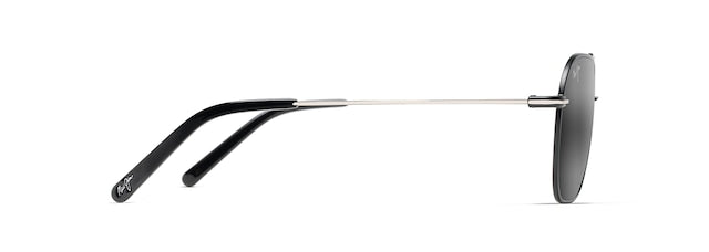 MAUI JIM GREY MANO BLACK WITH SILVER STRIPE