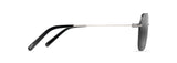 MAUI JIM GREY MANO BLACK WITH SILVER STRIPE
