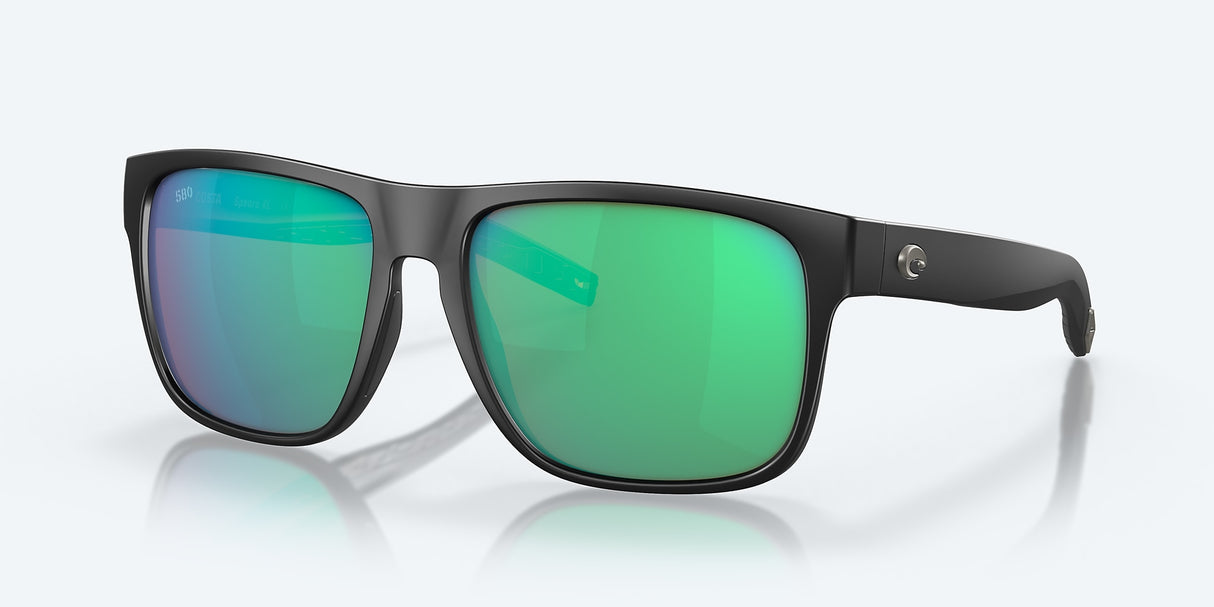 COSTA SPEARO XL Matte Black Green Mirror 580G