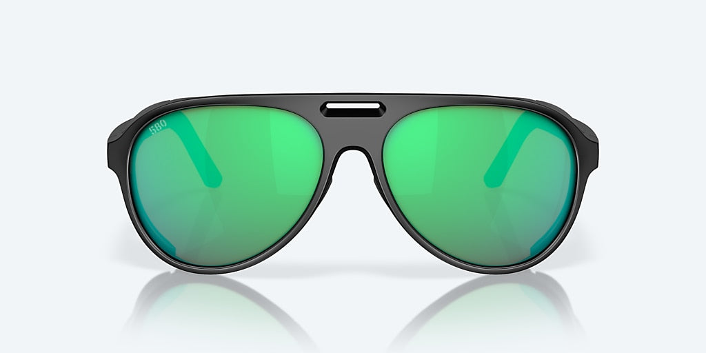 COSTA GRAND CATALINA Matte Black Green Mirror 580G