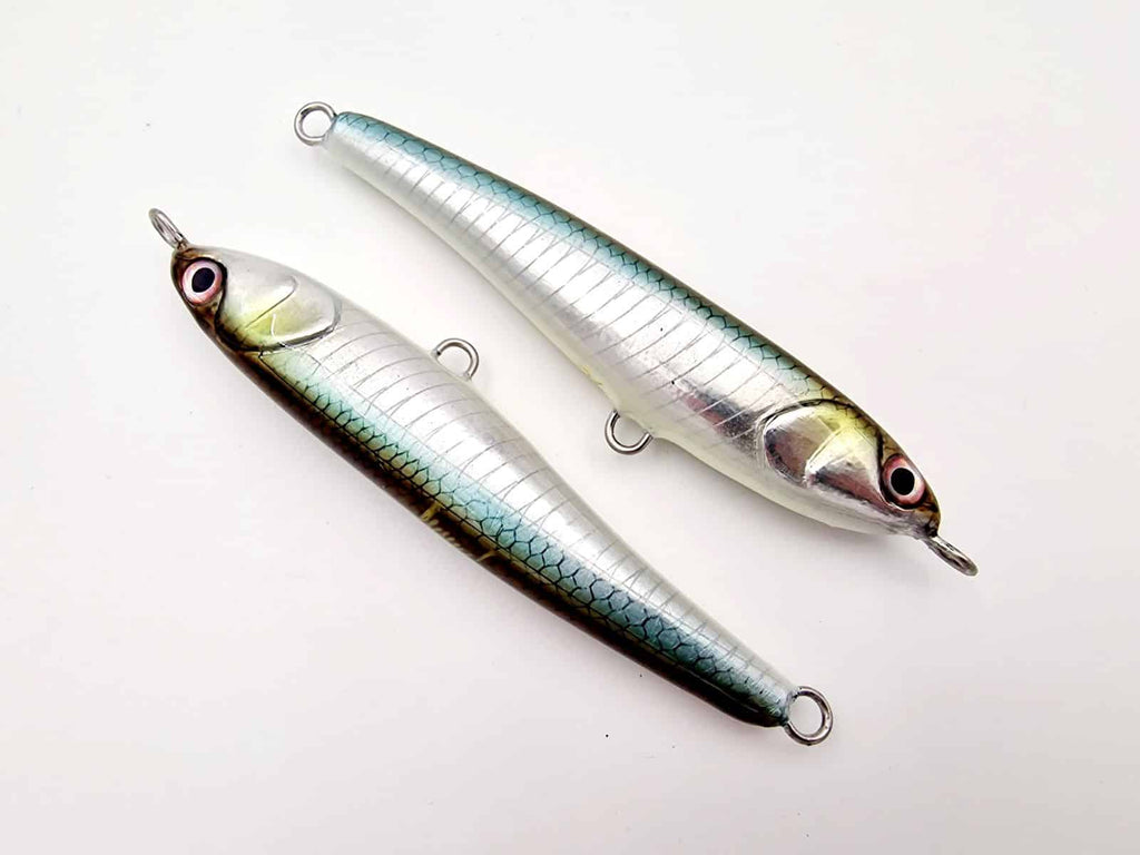 anchovy fishing lures Rio's King Bay Tan twitching of the rod with slow or medium retrieve will create wide wobble with belly showing on the sides IMS ANCHOVY 130