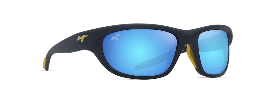 MAUI JIM BLUE HAWAII HAULANI MATTE SOILD DARK BLUE W/YELLOW