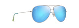 MAUI JIM BLUE HAWAII HAUOLI XL SH SILVER W/BLUE