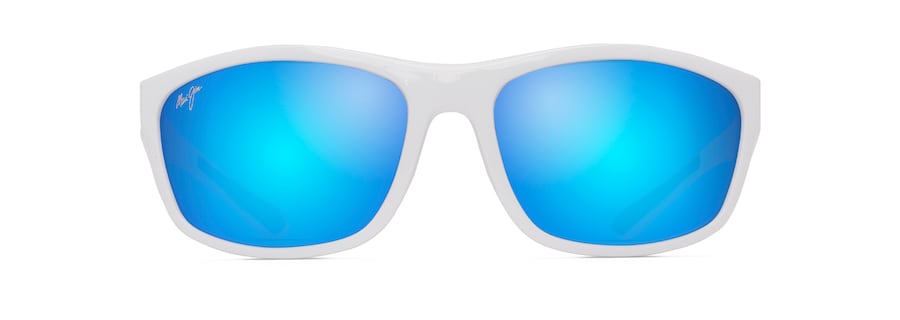 MAUI JIM BLUE HAWAII NUU LANDING WHITE W/NAVY ROOTBEER