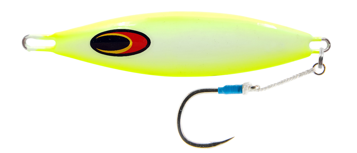 NOMAD THE BUFFALO 230 G HIGH PITCH JIGGING CHARTREUSE WHITE GLOW 8 OZ