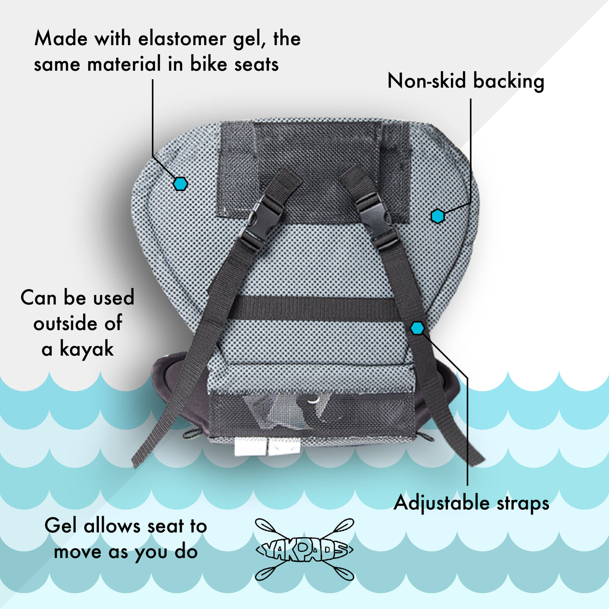 CASCADE CREEK GEL FILLED PADDLE SADDLE WITH HIGH BACK