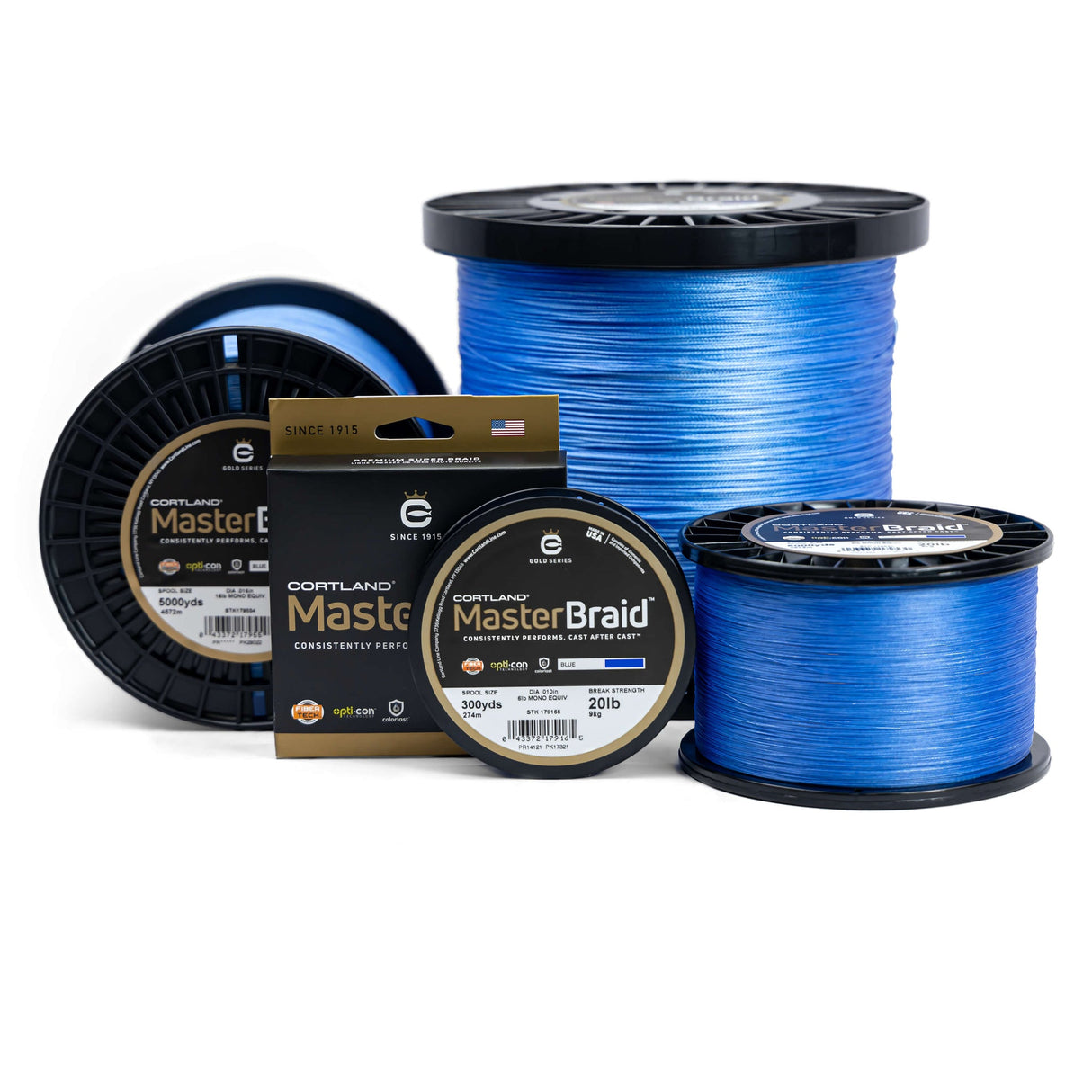 CORTLAND MASTER BRAID BLUE 80 LB 5000 YARD SPOOL