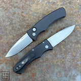 PRO-TECH DUKE, Black 6061 Alum Handle, Stonewash Magnacut Blade