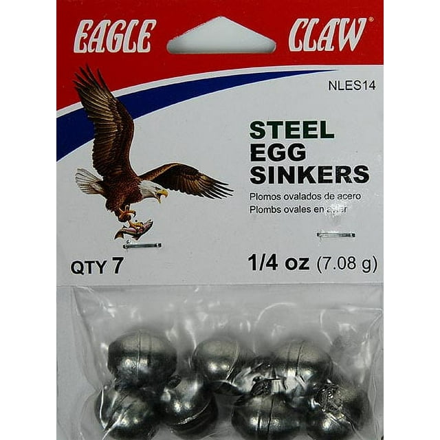 EAGLE CLAW EGG SINKER 1/4 OZ QTY 7