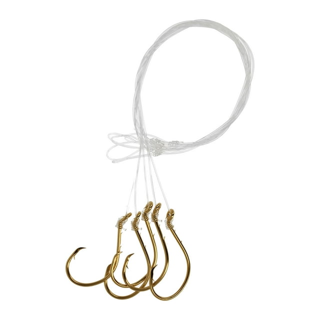 EAGLE CLAW INLINE CIRCLE BAITHOLDER 36" SNELL HOOK SIZE 5/0 QTY 5
