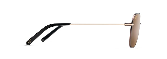 MAUI JIM HCL MANO DARK BROWN WITH GOLD STRIPE