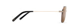 MAUI JIM HCL MANO DARK BROWN WITH GOLD STRIPE