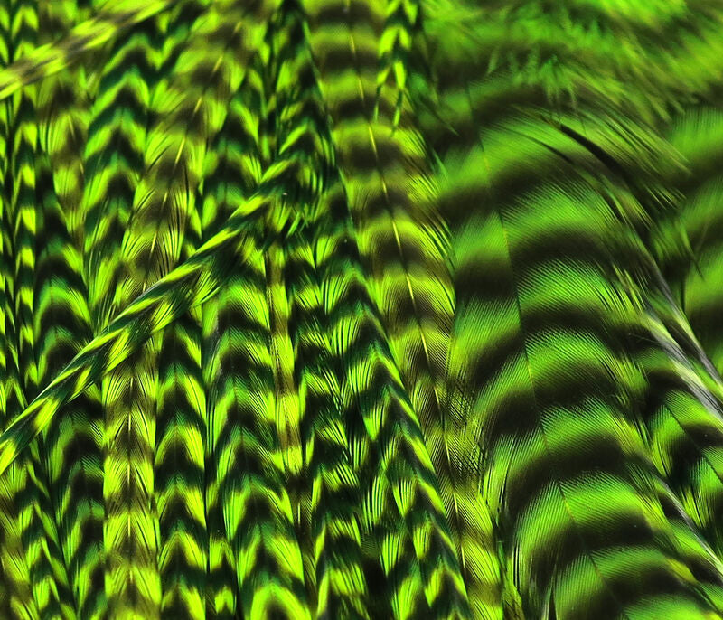 HARELINE DUBBIN HALF GRIZZY SADDLE #54 CHARTREUSE