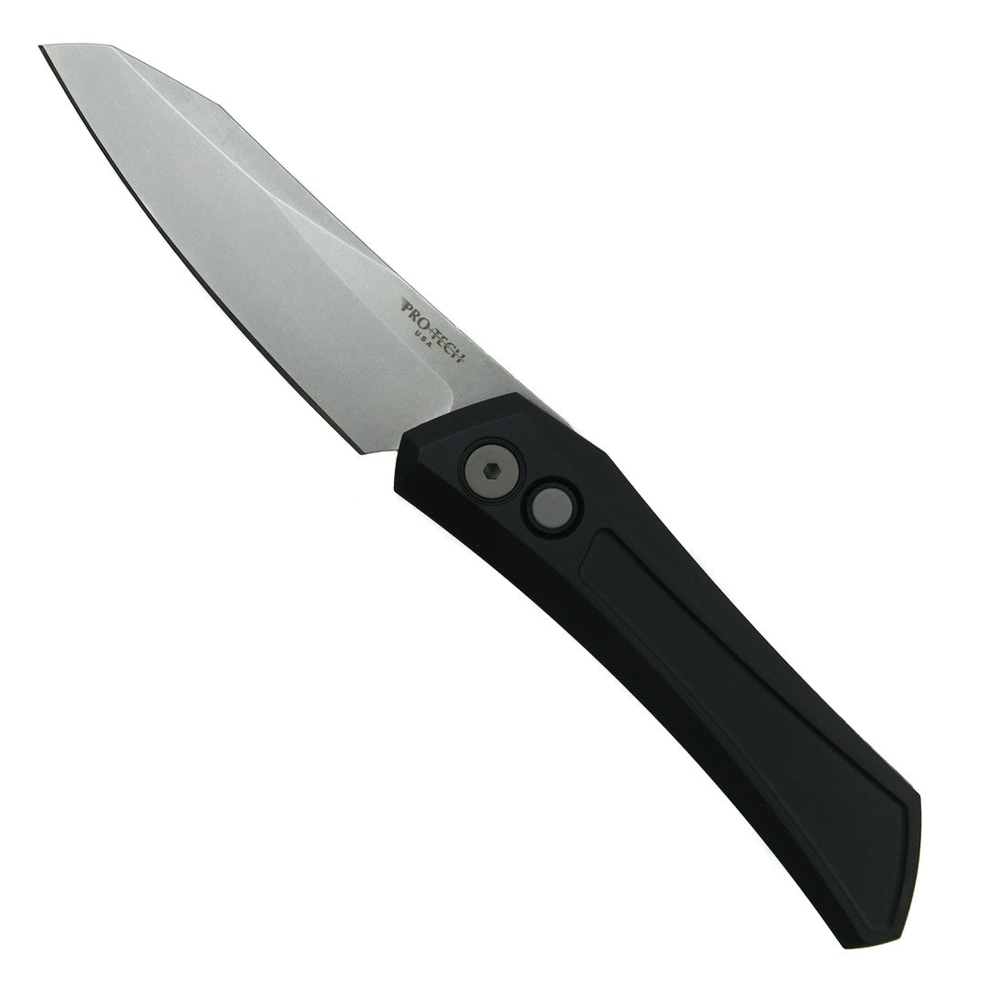 PRO-TECH Dmitry Sinkevich Oligarch Auto Soild Black Alu Handle, Stonewash Magnacut Blade