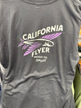 CALIFORNIA FLYER CO. PURPLE FLYER LOGO TEE