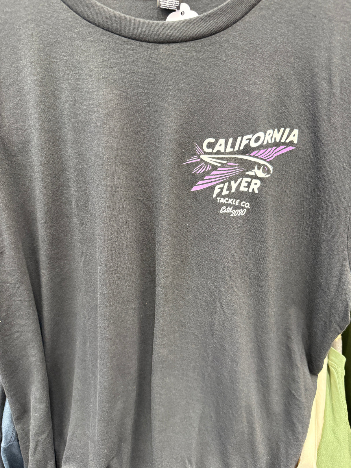 CALIFORNIA FLYER CO. PURPLE FLYER LOGO TEE
