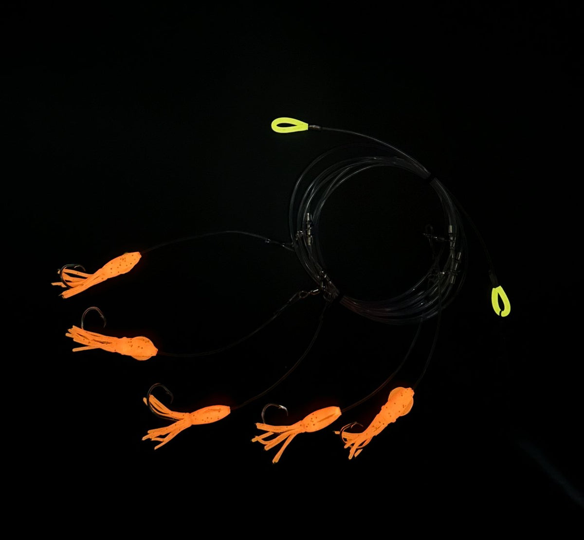 LINE-SIDED TACKLE TILEFISH LAYDOWN RIG W/PINK GLOW SQUID SIZE 11/0 400 ...