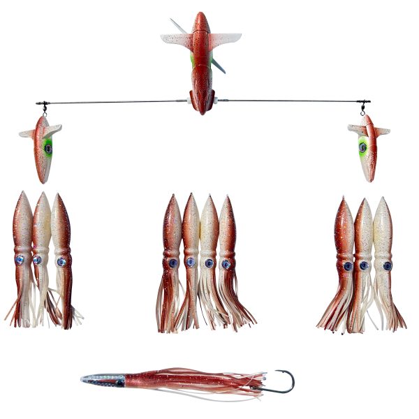 CHATTER LURES 24" WINGMAN SIDE TRACKER WITH 9" SHELL SQUID