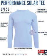 BLUEFIN LADIES L/S SOLAR TEE GH MULTI-COLOR TURTLES