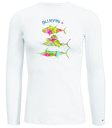 BLUEFIN LADIES L/S SOLAR TEE GH FLORAL PELAGICS